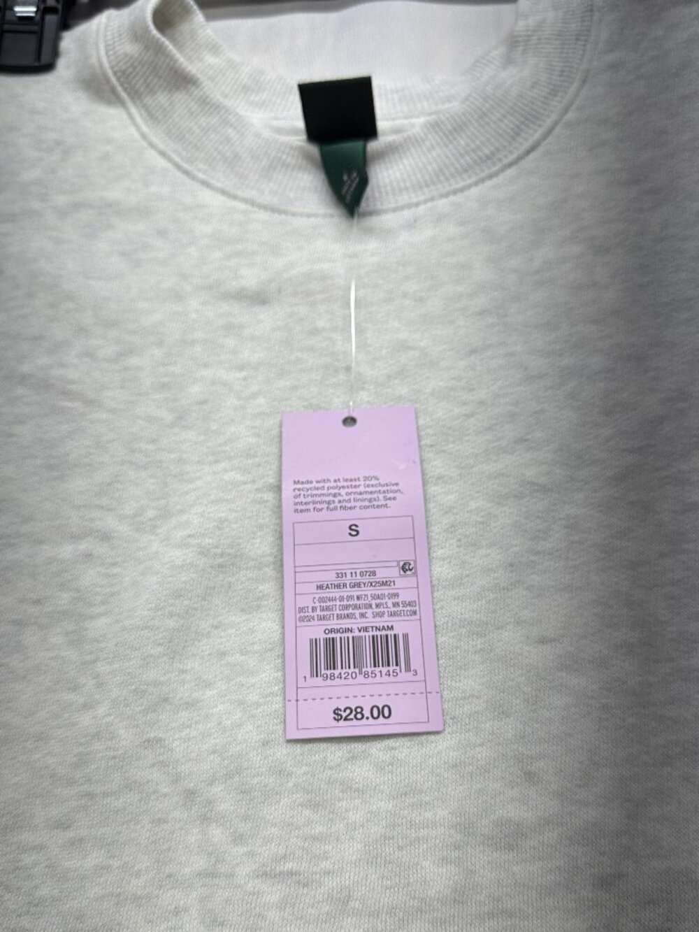 White Fable Gray Sweatshirt Small